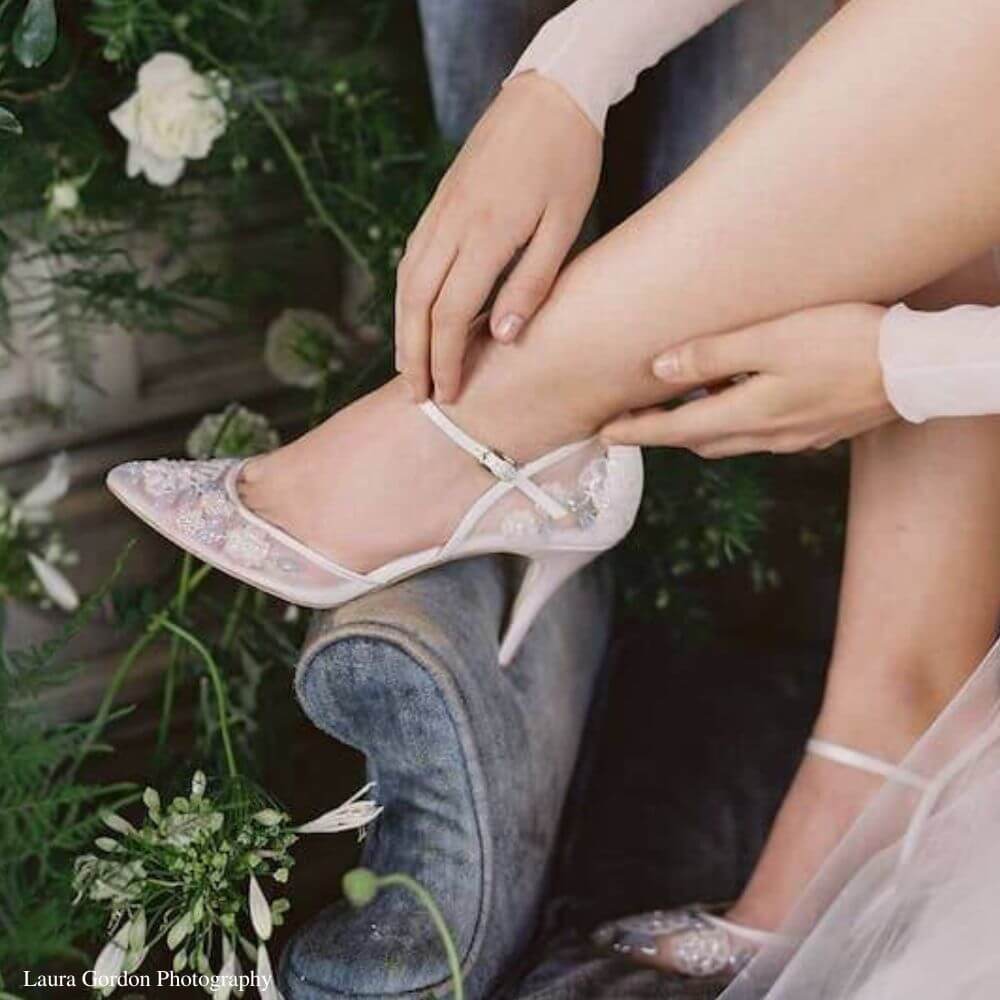 あんこBellabelle wedding shoes Emma D'Orsay Wedding Shoes - Crystal High Heels For Brides